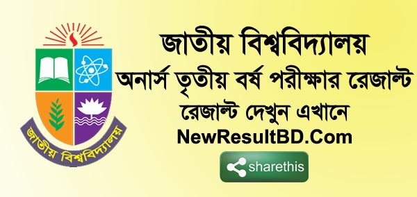 NU Honours 3rd Year Exam Result 2020 For The Academic Session 2017-18 And Exam Year 2019. Nonours Third Year Exam Result Marksheet Download, NU Results, H3