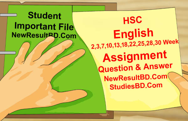 Hsc English Assignment Answer 2022 3rd 2nd Week Class 11 Inter 1st