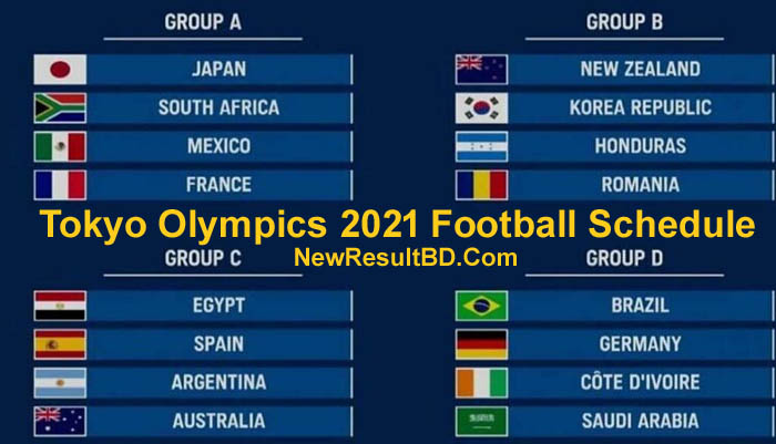 Olympics 2021 Football Fixture, Schedule In Bangladesh Date & Time