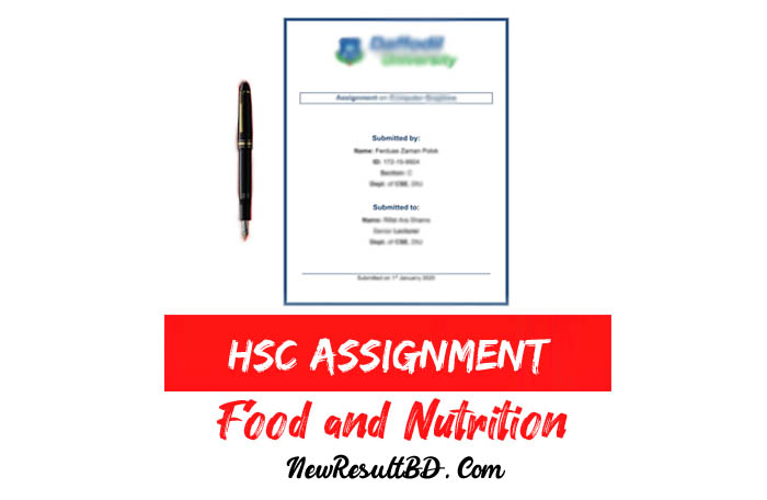 HSC Food and Nutrition Assignment