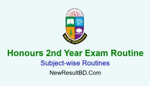 honours 2nd year exam routine, NU routine