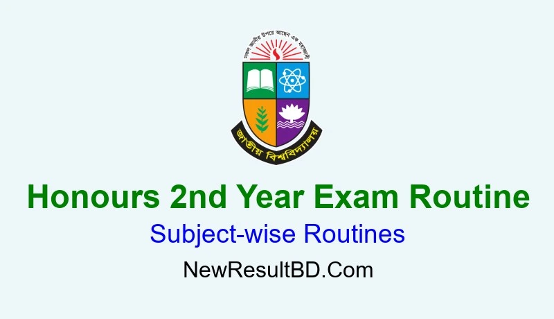 honours 2nd year exam routine, NU routine