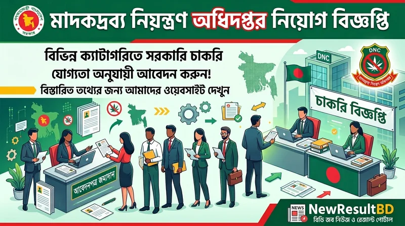 ৬৮ পদে মাদকদ্রব্য নিয়ন্ত্রণ অধিদপ্তর নিয়োগ বিজ্ঞপ্তি ২০২৬