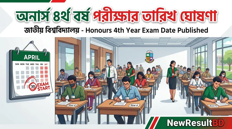 জাতীয় বিশ্ববিদ্যালয়ের অনার্স ৪র্থ বর্ষ পরীক্ষার তারিখ ঘোষণা, শুরু ৩০ এপ্রিল